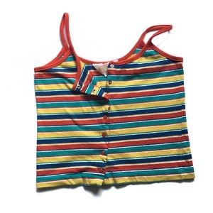 Vintage striped crop top